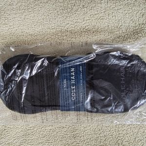 COLE HAAN Mens Low Cut Socks 2 Pack Black New Footwear Ankle Sport No Show